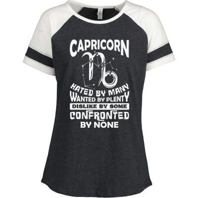 Capricorn Hated By Many December Zodiac Birthday Enza Ladies Jersey Colorblock Tee