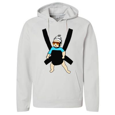 Carlos Hangover Baby with sunglasses in a strap Performance Fleece Hoodie