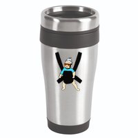 Carlos Hangover Baby with sunglasses in a strap 16oz Travel Tumbler