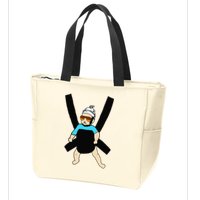 Carlos Hangover Baby with sunglasses in a strap Zip Tote Bag