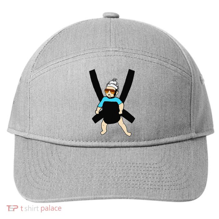 Carlos Hangover Baby with sunglasses in a strap 7-Panel Snapback Hat