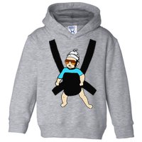 Carlos Hangover Baby with sunglasses in a strap Toddler Hoodie