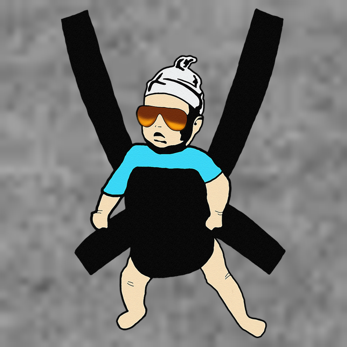 Carlos Hangover Baby with sunglasses in a strap Toddler Hoodie