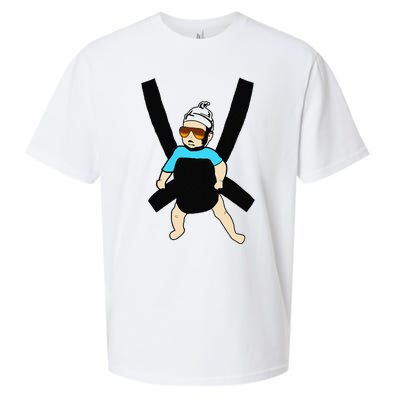 Carlos Hangover Baby with sunglasses in a strap Sueded Cloud Jersey T-Shirt