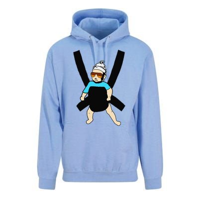 Carlos Hangover Baby with sunglasses in a strap Unisex Surf Hoodie