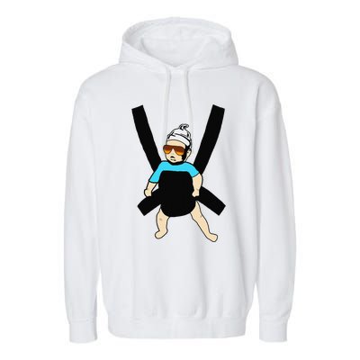 Carlos Hangover Baby with sunglasses in a strap Garment-Dyed Fleece Hoodie