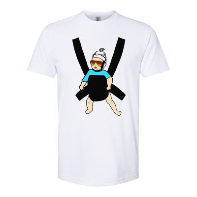 Carlos Hangover Baby with sunglasses in a strap Softstyle CVC T-Shirt