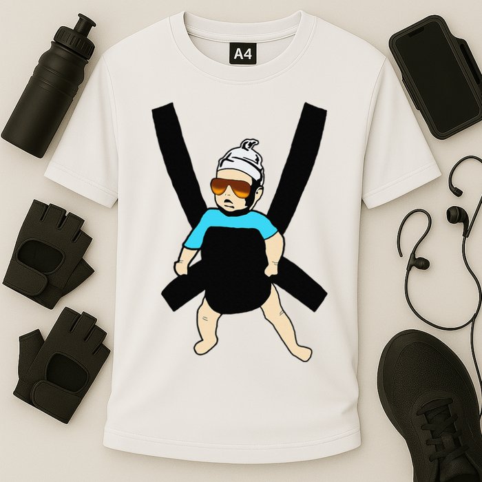 Carlos Hangover Baby with sunglasses in a strap Performance Shirt