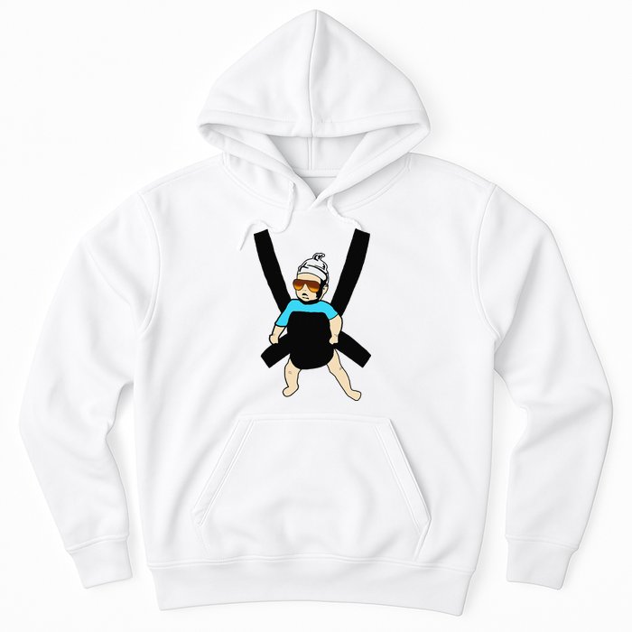 Carlos Hangover Baby with sunglasses in a strap Hoodie