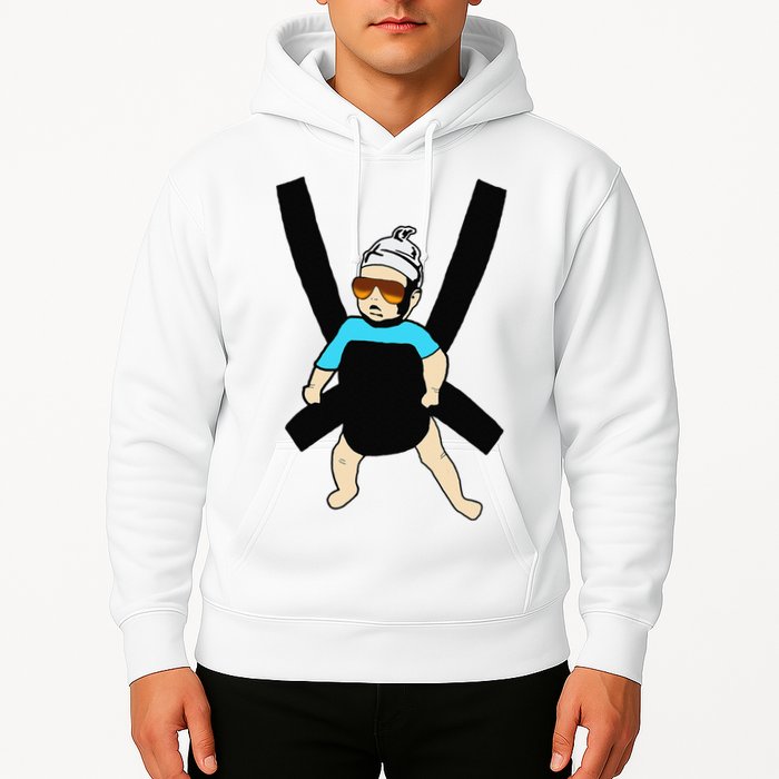 Carlos Hangover Baby with sunglasses in a strap Hoodie