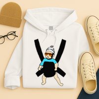 Carlos Hangover Baby with sunglasses in a strap Hoodie