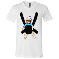 Carlos Hangover Baby with sunglasses in a strap V-Neck T-Shirt