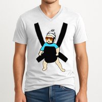 Carlos Hangover Baby with sunglasses in a strap V-Neck T-Shirt