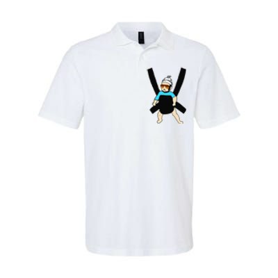 Carlos Hangover Baby with sunglasses in a strap Softstyle Adult Sport Polo