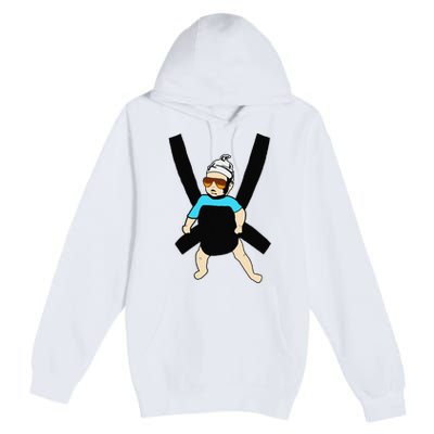 Carlos Hangover Baby with sunglasses in a strap Premium Pullover Hoodie