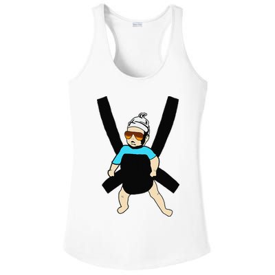 Carlos Hangover Baby with sunglasses in a strap Ladies PosiCharge Competitor Racerback Tank