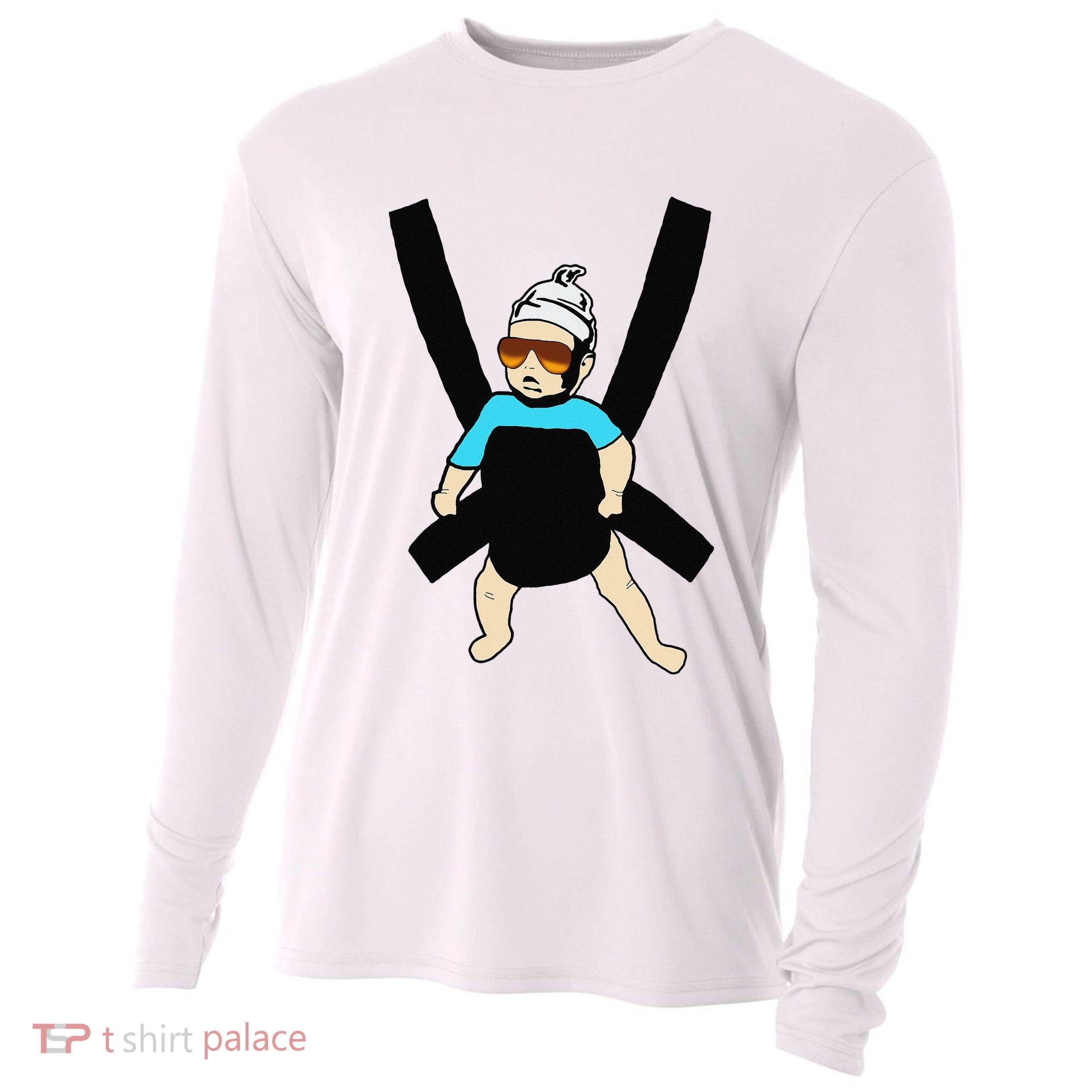 Carlos Hangover Baby with sunglasses in a strap Cooling Performance Long Sleeve Crew