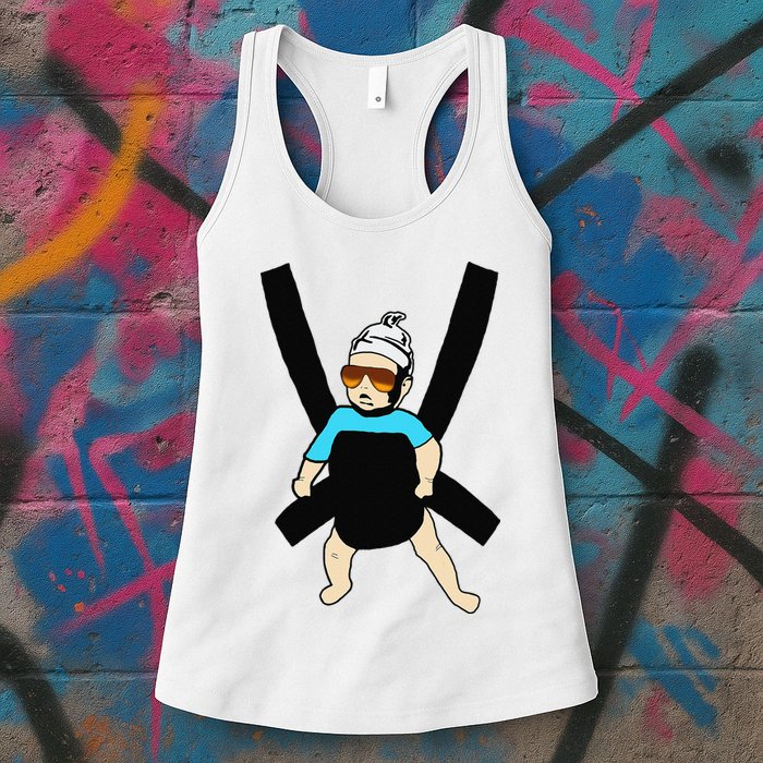 Carlos Hangover Baby with sunglasses in a strap Womens Tank Top