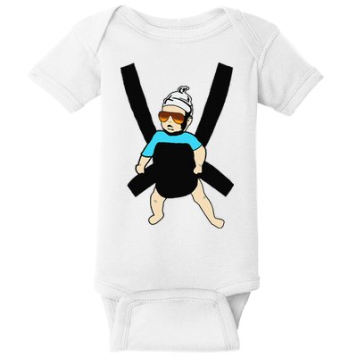 Carlos Hangover Baby with sunglasses in a strap Baby Bodysuit