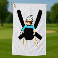 Carlos Hangover Baby with sunglasses in a strap Golf Towel
