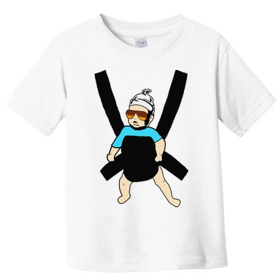 Carlos Hangover Baby with sunglasses in a strap Toddler T-Shirt