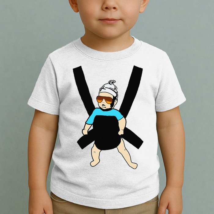 Carlos Hangover Baby with sunglasses in a strap Toddler T-Shirt