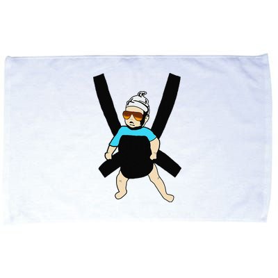 Carlos Hangover Baby with sunglasses in a strap Microfiber Hand Towel