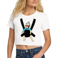 Carlos Hangover Baby with sunglasses in a strap Crop Top