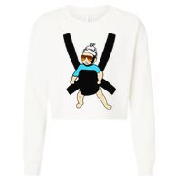 Carlos Hangover Baby with sunglasses in a strap Cropped Pullover Crew