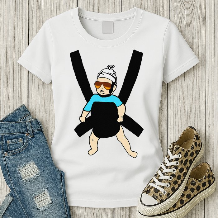 Carlos Hangover Baby with sunglasses in a strap Womens T-Shirt