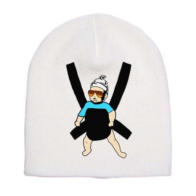 Carlos Hangover Baby with sunglasses in a strap Short Acrylic Beanie