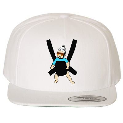 Carlos Hangover Baby with sunglasses in a strap Wool Snapback Cap