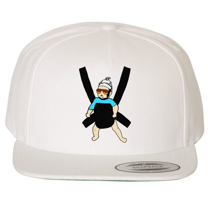 Carlos Hangover Baby with sunglasses in a strap Wool Snapback Cap