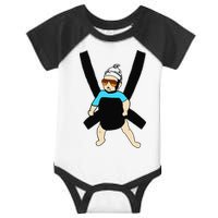 Carlos Hangover Baby with sunglasses in a strap Infant Baby Jersey Bodysuit