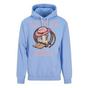 Cow Hat Boots Let's Go Western Cowgirls Unisex Surf Hoodie