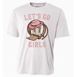 Cow Hat Boots Let's Go Western Cowgirls Cooling Performance Crew T-Shirt