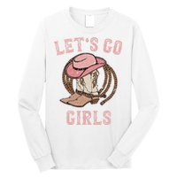 Cow Hat Boots Let's Go Western Cowgirls Long Sleeve Shirt