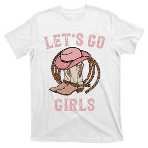 Cow Hat Boots Let's Go Western Cowgirls T-Shirt