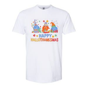 Cute Hallothanksmas Bowling Halloween Thanksgiving Christmas Softstyle CVC T-Shirt