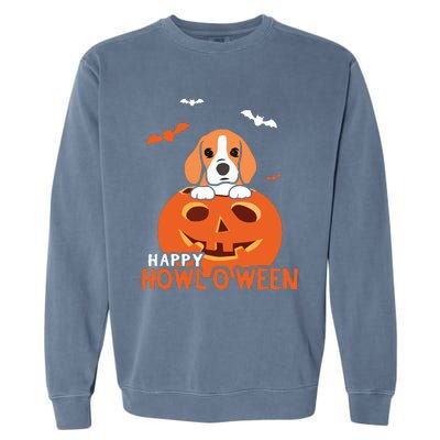 Cute Halloween Beagle Dog Pumpkin Costumes Thanksgiving Garment-Dyed Sweatshirt