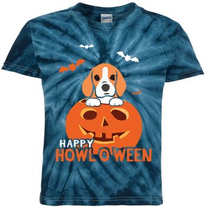 Cute Halloween Beagle Dog Pumpkin Costumes Thanksgiving Kids Tie-Dye T-Shirt