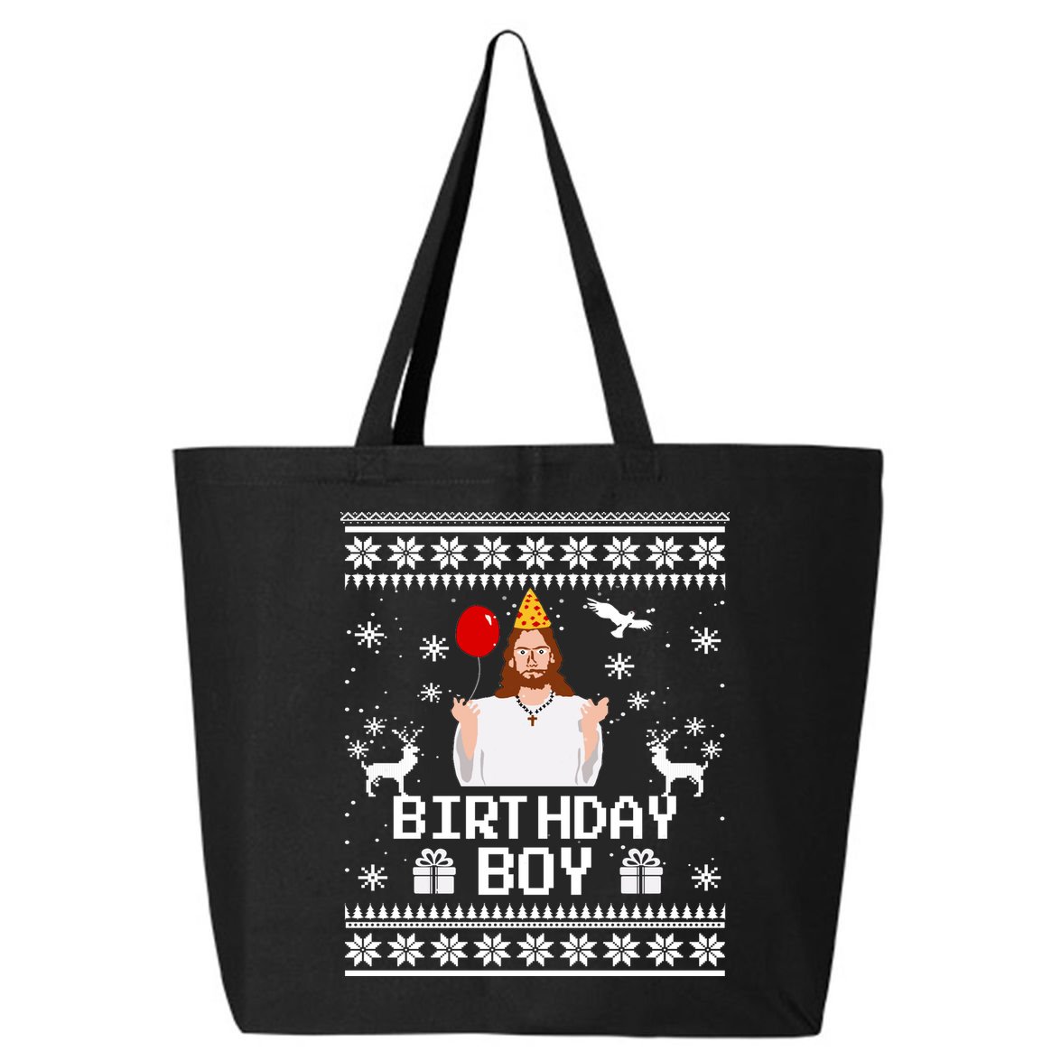 Christian Happy Birthday Jesus Birthday Boy Ugly Christmas Sweater 25L Jumbo Tote