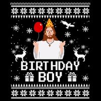 Christian Happy Birthday Jesus Birthday Boy Ugly Christmas Sweater Visor