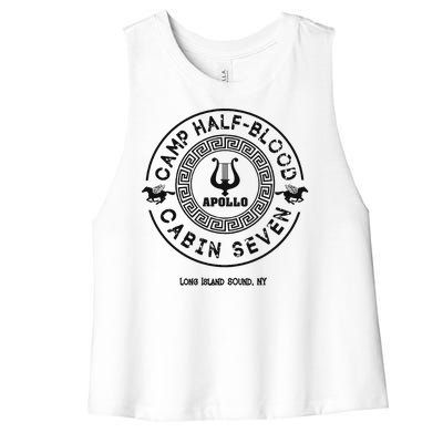 Camp Half Blood Percy Jackson Cabin Seven Women's Racerback Cropped Tank