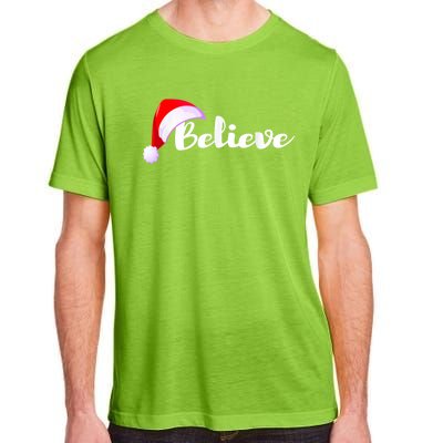 Christmas Holidays Believe Santa Claus Adult ChromaSoft Performance T-Shirt