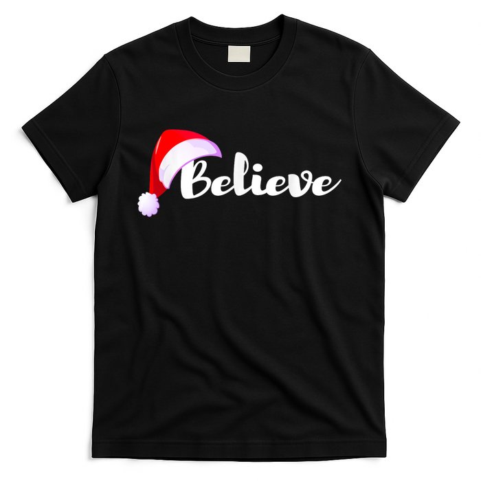 Christmas Holidays Believe Santa Claus T-Shirt