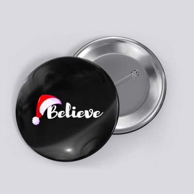 Christmas Holidays Believe Santa Claus Button