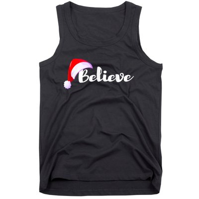 Christmas Holidays Believe Santa Claus Tank Top