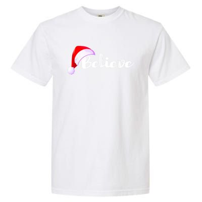 Christmas Holidays Believe Santa Claus Garment-Dyed Heavyweight T-Shirt