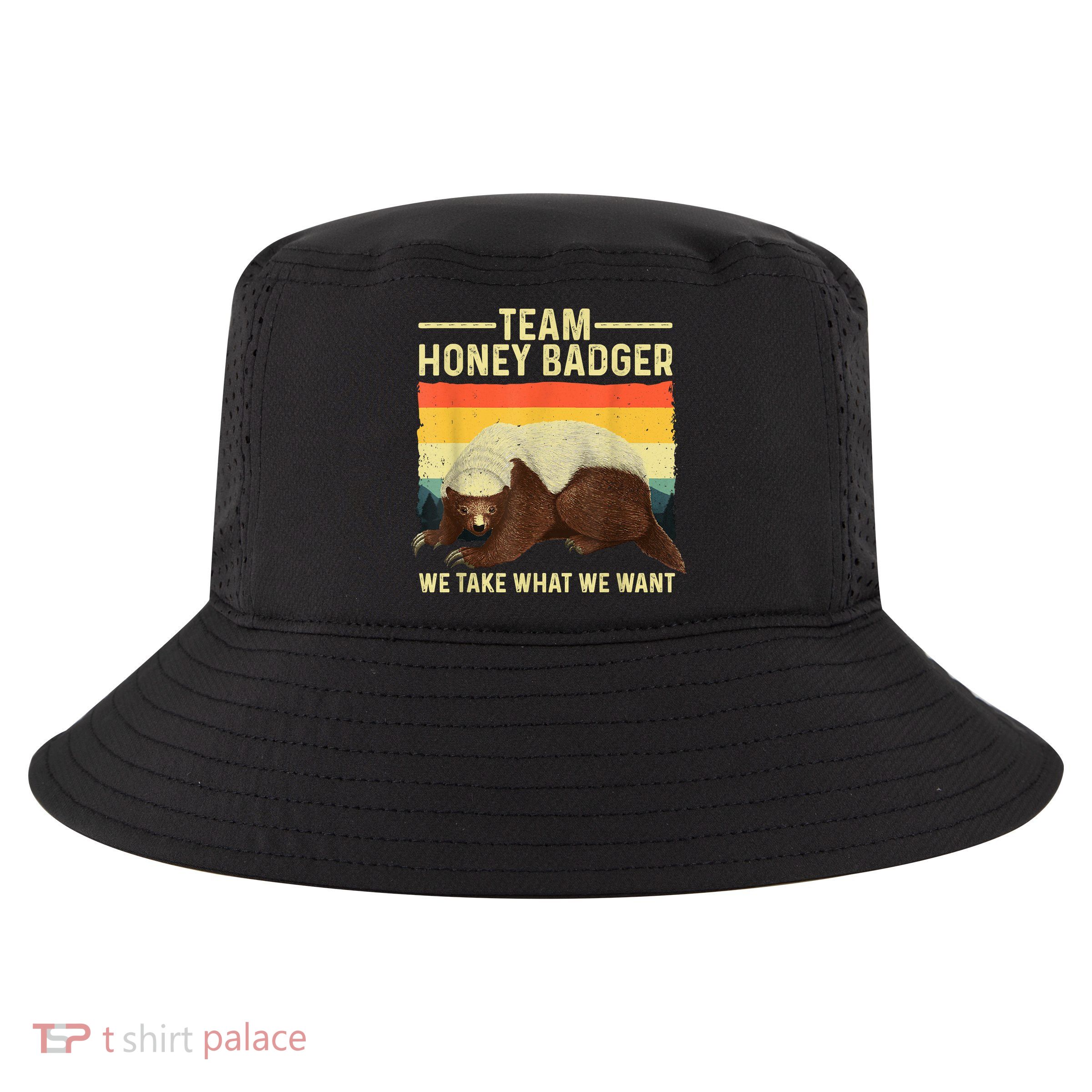 Cute Honey Badger Art For Men Women Ratel Honey Badger Lover Cool Comfort Performance Bucket Hat